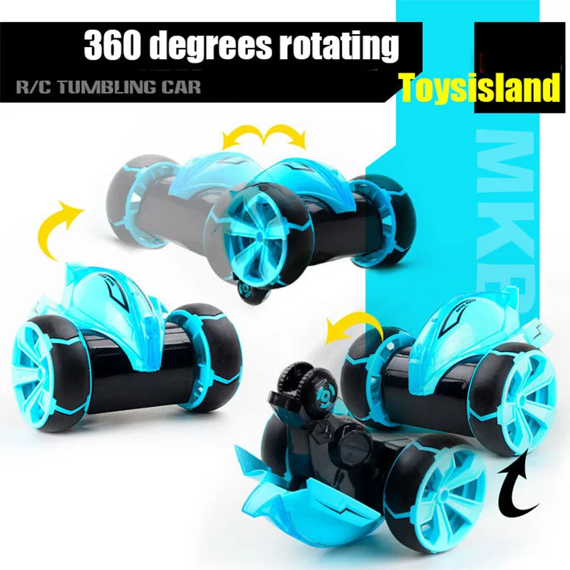 

Newest RC Stunt Car 2.75GHz Remote Control Tumbling Cars 360 Degree Rotating Fish Monster with LED Light Best Toys Gift for Chil