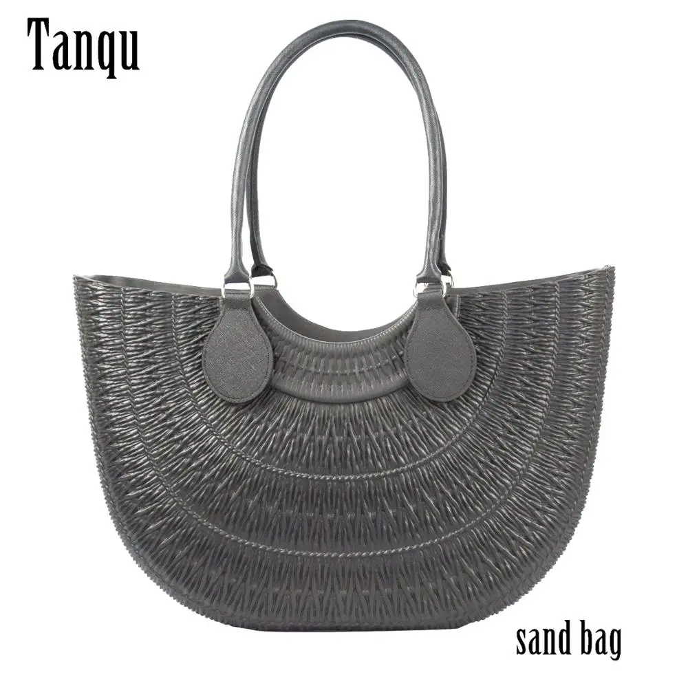 Tanqu New Obag Sand Bag Style Con Cintura Rotonda D Manici Con Fibbia Morbida Borsa In Silicone Di Gomma Impermeabile O Sand O Bag Borsa Da Donna