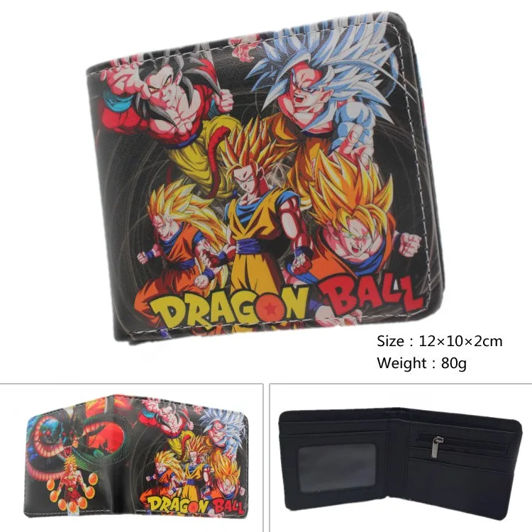 Новое поступление, мультяшный кошелек Dragon Ball Z, аниме Dragon Ball Super Broly, мужской короткий кошелек с отделением для монет, кошелек для студента, подарок - Цвет: FF