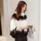 inverno полностью из норки пальто с мехом moda paragrafo curto das mulheres mangas em torno do pescoco preto e branco de vison tingid