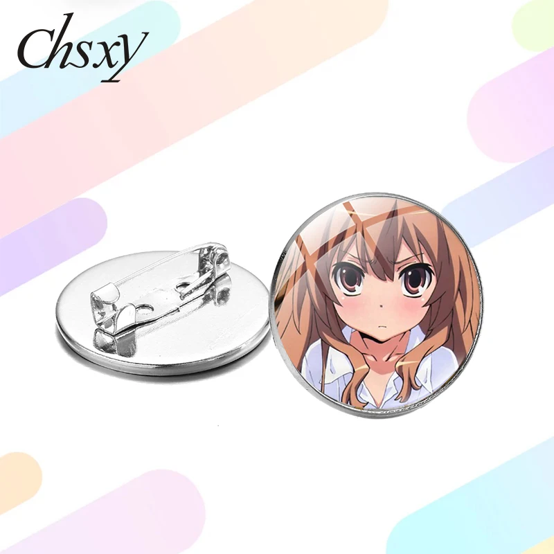 CHSXY TIGER×DRAGON! Брошь Toradora Aisaka Taiga искусственное аниме фигурки фото стекло кабошон