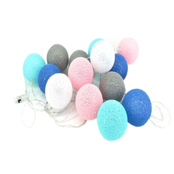 

15LED Light Cotton Ball Ball String Lights Decorative Lantern Waterproof Battery Box Light