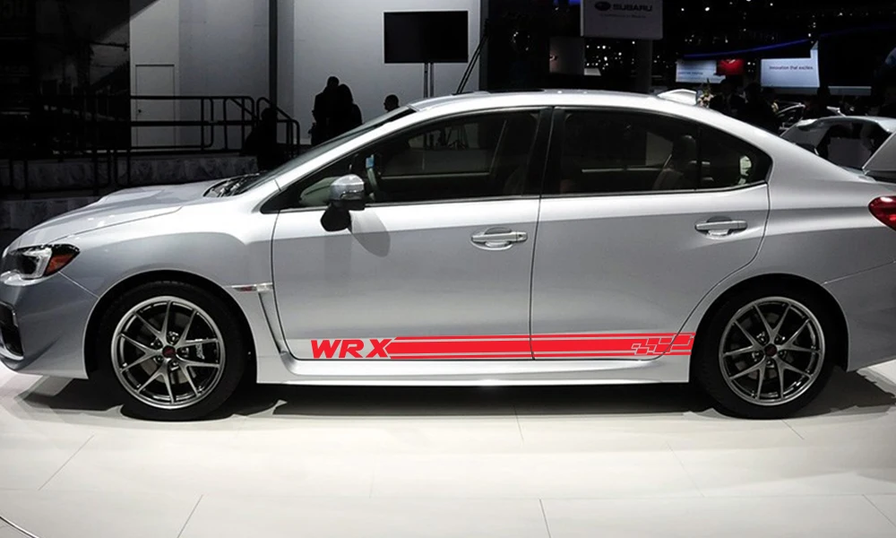 2 шт. для Subaru WRX автомобильные дверные боковые полосы наклейки виниловая пленка Авто DIY Спорт Стайлинг наклейки автомобильные принадлежности для тюнинга