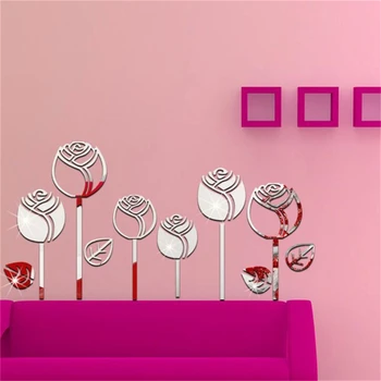 

Hot DIY Wall Art Decal Decoration Romantic Tulip Flower Wall Sticker/ Wall Stickers Home Decor 3D Wallpaper