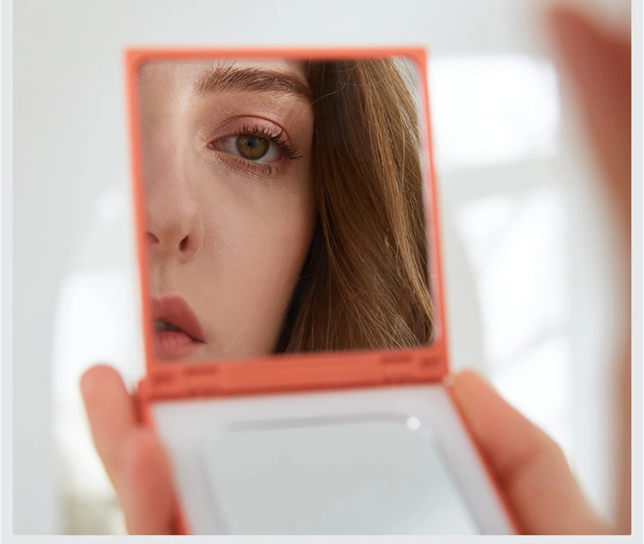 Xiaomi VH Мини Портативный HD зеркало для макияжа светодиодный светильник Bump складной косметический инструмент для путешествий Мобильный Внешний аккумулятор USB заряжаемый