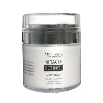 

2.5% Retinol Moisturizer Cream Hyaluronic Acid Anti Aging Reduces Wrinkles Fine Lines 50ml Whitening Day Night Retinol Cream