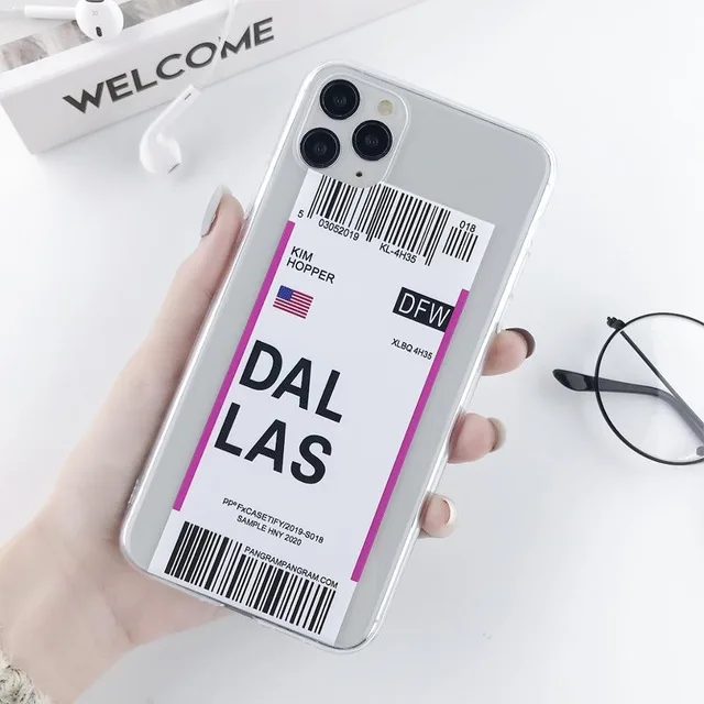AC8886 Moskado чехол с воздушным давлением для iPhone 11 X XR XS Max воздушный билет штрих-код этикетка мягкий термополиуретановый чехол для iPhone 6 6S 7 8 7Plus - Цвет: AC8886