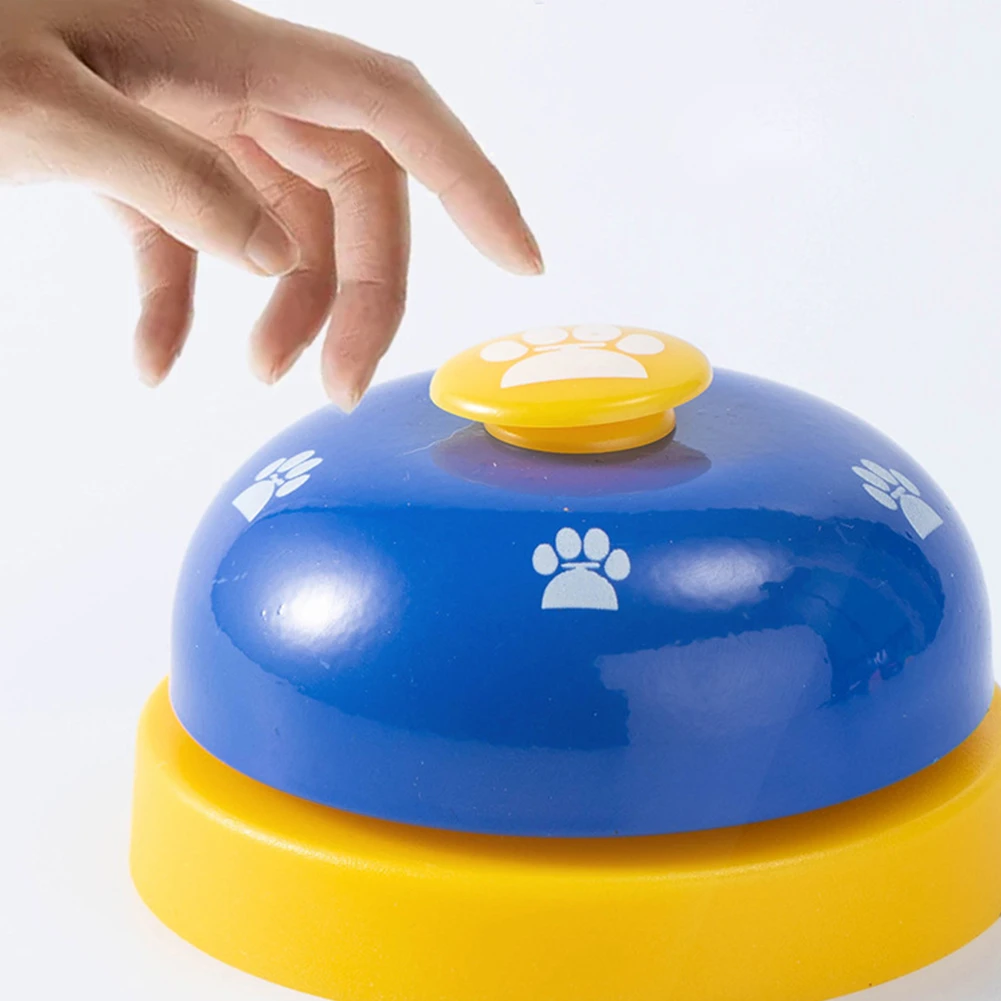 Pet IQ Training Bell Cute Printed Cat Dog Practical Training Bells Pets Communication Device Puppy Called Dinner Reminder Feeder-3