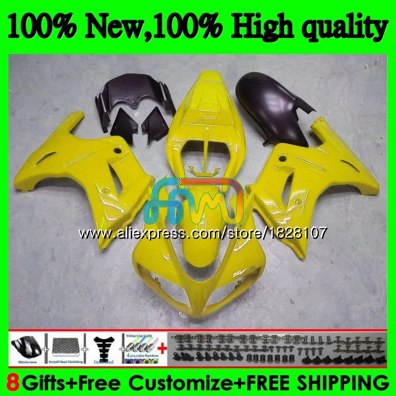 SV1000S для SUZUKI SV650 1000 SV 650S 1000 S 47BS. 44 комплект из желтых SV650S 03 04 05 06 07 08 2003 2004 2005 2006 2007 2008 обтекатель - Цвет: No. 1