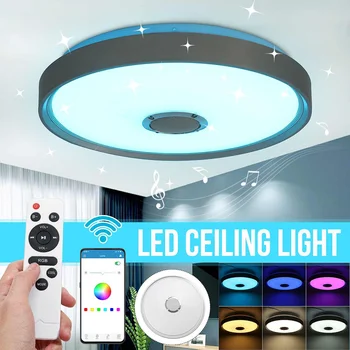 

60W Modern LED Ceiling Light Home Lighting APP and Remote Control Music Light Bedroom Smart Ceiling Lamp Dimmable Color Changing