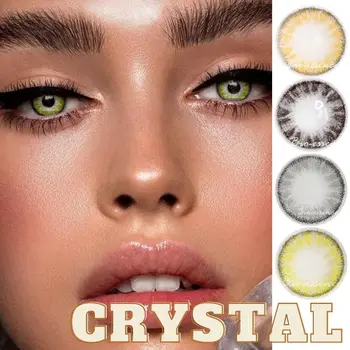 

2pcs/pairs Eyes Contact With Color Crystal Series Soczewki Kolorowe Contact Lenses For Dark Eyes Natural Yearly Bio-essence
