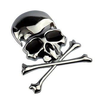 

Creative Fashion Skull Shape Convenient Car Stickers Personality Car Modified Tail Badge Logo-Cover Sticker