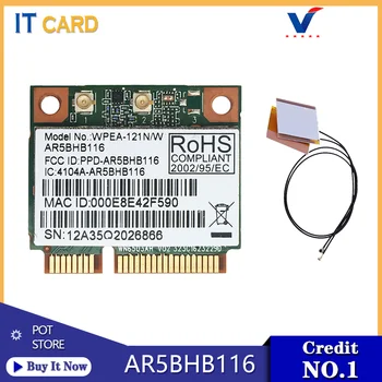 

Dual Band 2.4Ghz/5Ghz Atheros AR5BHB116 Wifi Card AR9832 802.11a/b/g/n 300Mbps Half mini PCI-E Laptop Wireless Card