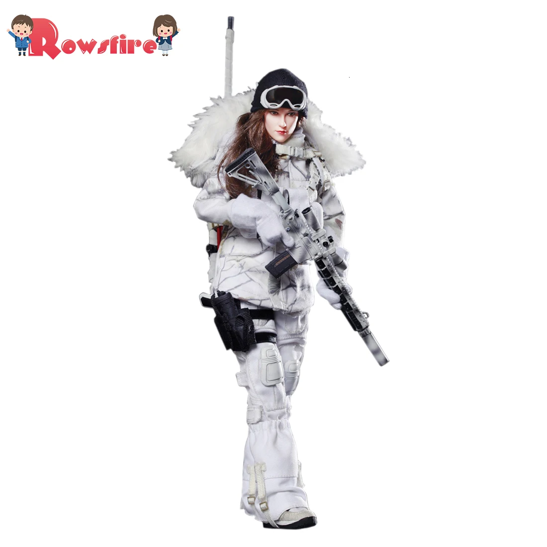 

30cm 1/6 Movable Snowfield Womon Figure Military Soldier Model
