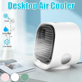 

Mini Portable Air Conditioner Conditioning Humidifier Purifier USB 7 Colors Light Desktop Air Cooler Fan With Water Tanks