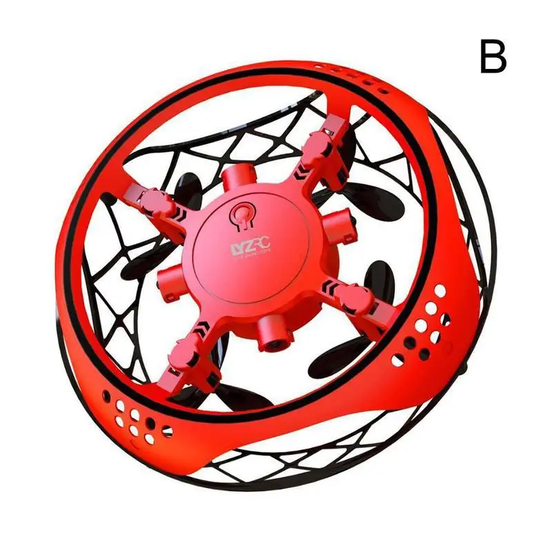 Волшебный Дрон НЛО летающее вертолет ручной зондирования самолет мини Дрон Quad индукции Левитация НЛО Высокое качество Детские Подарочные игрушки - Цвет: Красный
