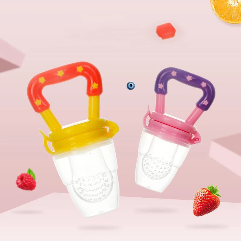 

Baby Feeder Vegetable Fruit Chew Soother Thumb Sucking Toddlers Teether Eat Food Baby Pacifier Holder Safety Silicone Pacifier