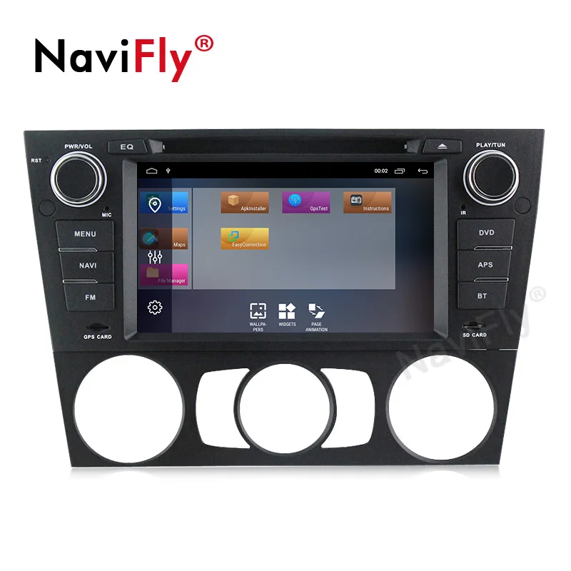 Excellent Navifly Android 9.1 2+32G car dvd multimedia player for BMW E90 E91 E92 E93 318 320 CAR gps radio wifi  DVR Head Unit Quad Core 2