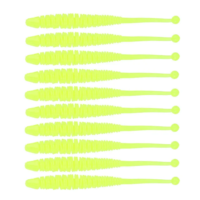 10pcs/Lot Worm Soft Fishing Lures Jig Wobblers 6cm 0.6g Shrimp Odor Additive Silicone Artificial Baits Bass Carp Pesca Tackle C