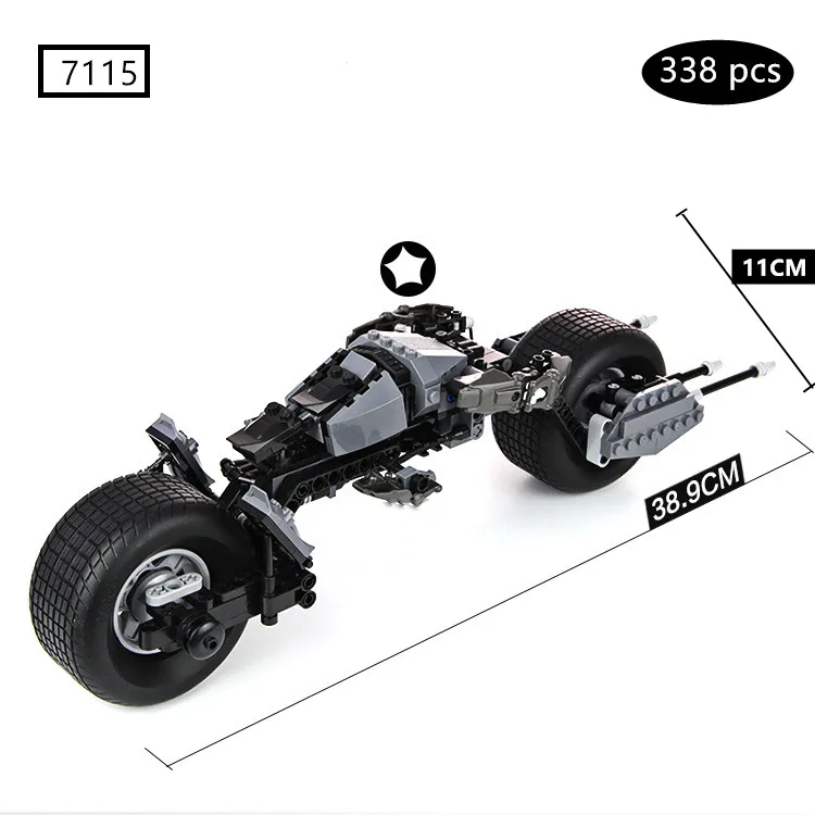 7115 7144 Technic The Ultimate Batmobile Compatible Car Set Bulding Blocks MOC-15506 DC creator Super Heroes Bricks Toys for children - Цвет: 7115