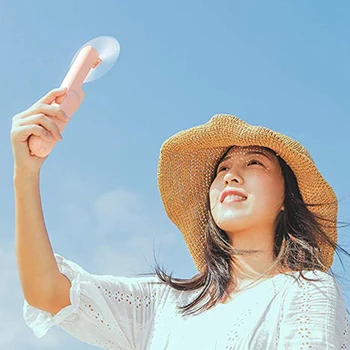 

Mini Portable Fan 2000mAh Handheld Rechargeable 3 In 1 Electric USB Cooling Air Fold Fan With Emergency Power Bank Flashlight