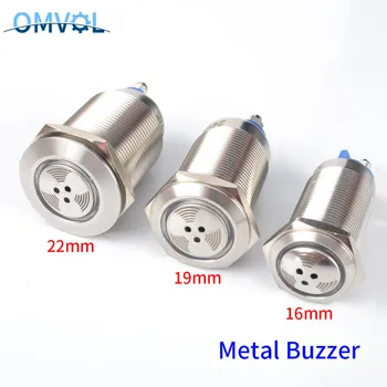 

1PC 16mm/19m/22mm LED Buzzer Metal Pulse Waterproof Oil Band Red LED Intermittent Flashing Screw Lamp Connection Metal Alarm