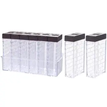 

8pcs Household Spice Storage Jar Seasoning Box Condiment Case For Home Kitchen Storage Tank Spice Can