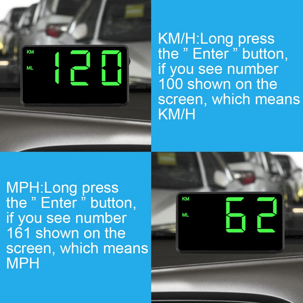 3/4.5 pouces Voiture Numérique Affichage Tête HAUTE HUD GPS