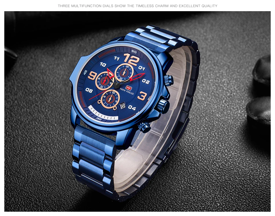 Relógio de quartzo MINI FOCUS para homens à prova d'água_voghion.com