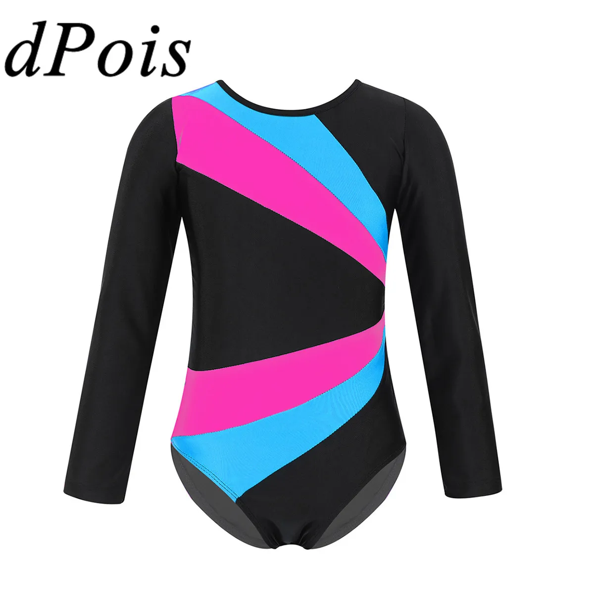 DPOIS Kids Girls Ballet Dress Ballerina Gymnastics Leotard Bodysuit Child Splice Hollow Out Costume Nylon Dance Practice Clothes |