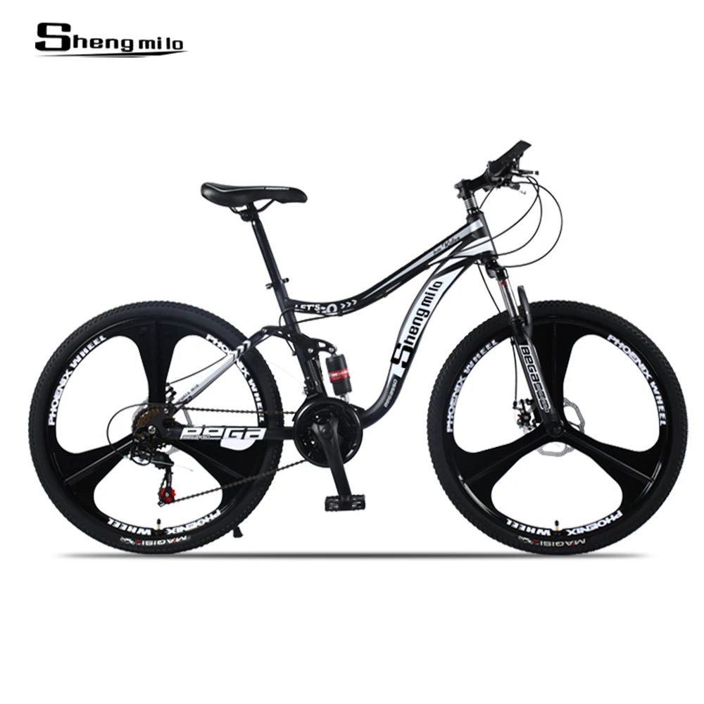 Best Sheng milo Mountain bike Steel Framework 21 Speed Shimano 26 "Wheel Mechanical Discs Brakes MTB 2