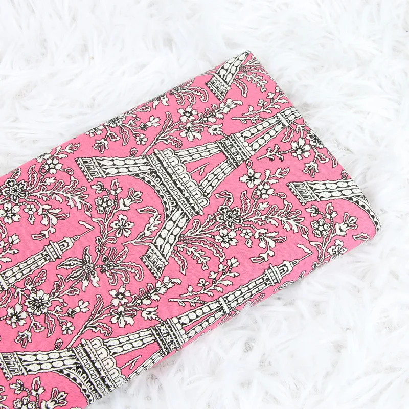 Полуметровая однотонная хлопковая ткань с цветочным принтом, низ розы, ручная работа, платье для одежды, детская ткань, хлопок, CR-287