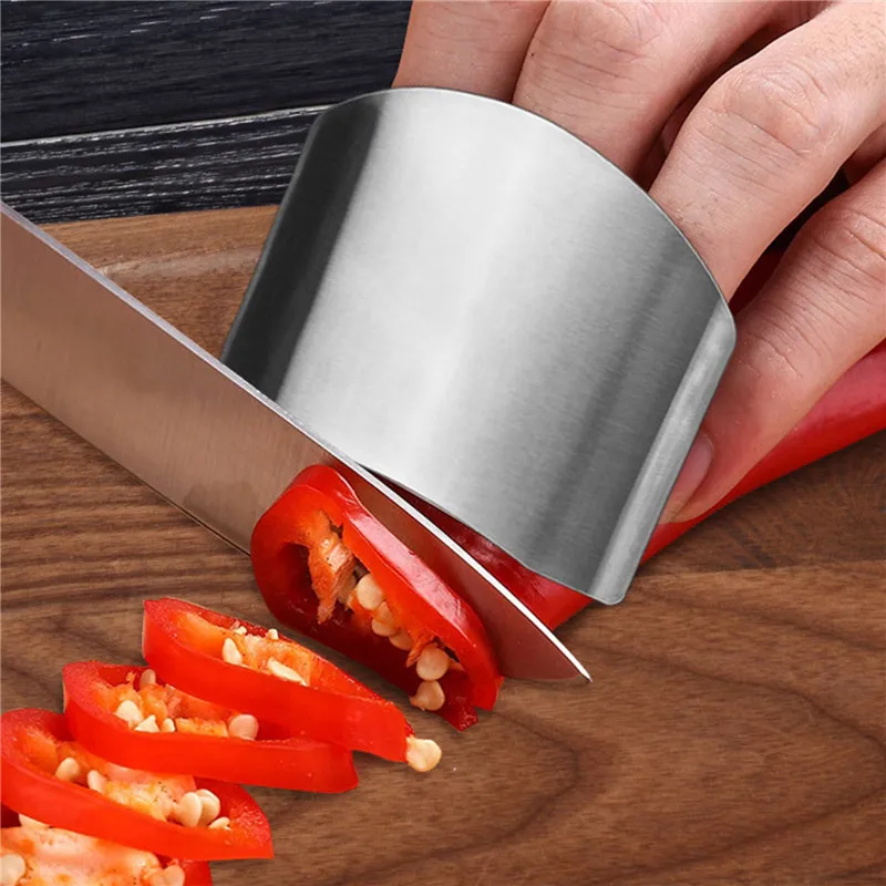

1 Pcs Stainless Steel Finger Guard Finger Hand Cut Hand Protector Knife Cut Finger Protection Tool Kitchen Knives & Accessories