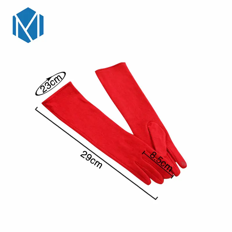 red long gloves Новинка, модные кашемировые женские зимние перчатки, женские теплые перчатки на весь палец, элегантные мягкие кашемировые перчатки, варежки - Цвет: red long gloves
