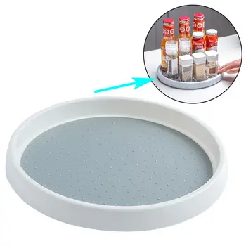 

360 Degrees Rotating Kitchen Seasoning Bottle Storage Rack Spice Tray Holder Seasoning Containers With Spice Labels
