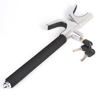 

Steering Wheel Lock Anti-Theft Clamp Vehicle Safety Rotary Adjustable Lock Car Telescopic Steering Wheel Lock with 3 Keys