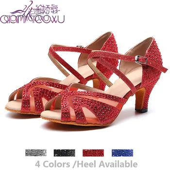 

Party Salsa Jazz Ballroom Latin Dance Shoes For Dancing Women Plus Size Czech Women Latina High Heels 1025 Summer Sandals