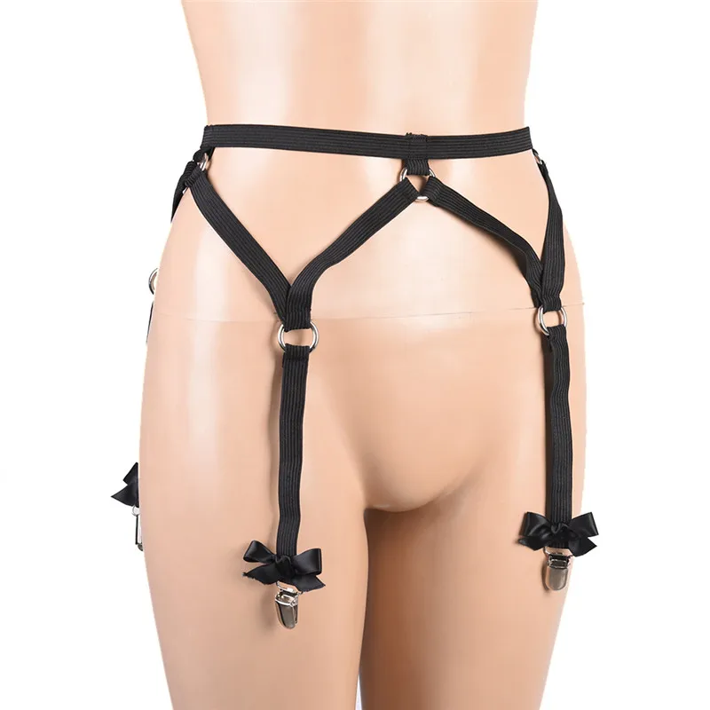 Ремни для сексуального нижнего белья 60-100 см талия черный сексуальный бант Подвязки Пояс Harajuku пастельный Готический ремень-подвязка чулки