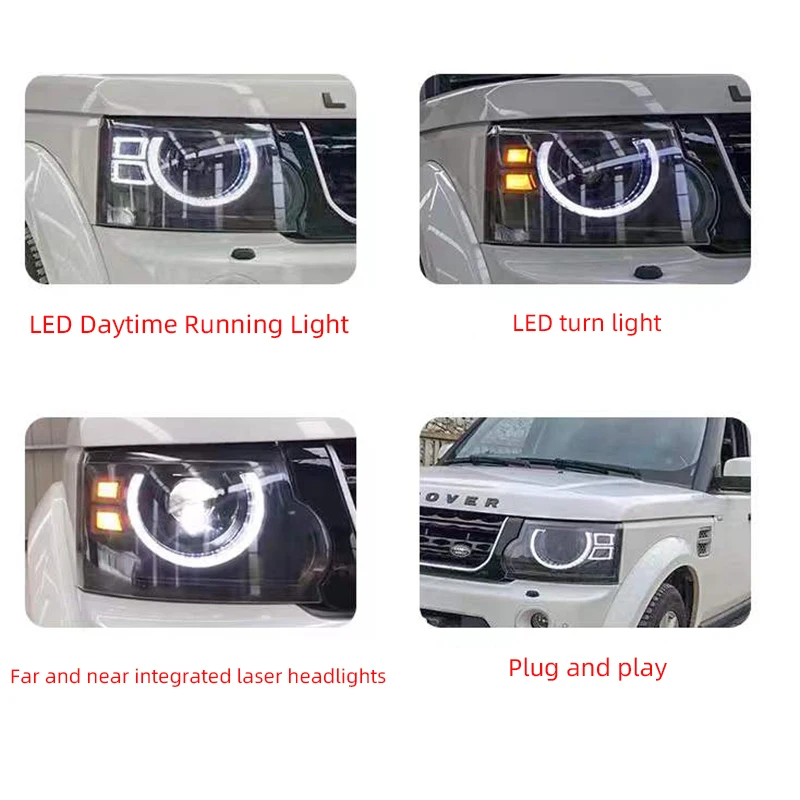 Head Lamp For Discovery 4 2010-2017 LED Headlights LR4 DRL Turn Signal High  Beam Angel Eye Projector Lens High Brightn - AliExpress