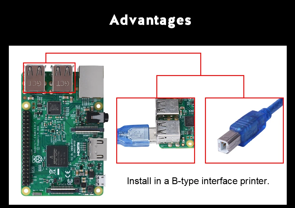 Осьминог Raspberry Pi 3 Model B V1.2 макетная плата комплект с wifi+ блок питания для камеры для Ender 3 3d принтер мониторинга