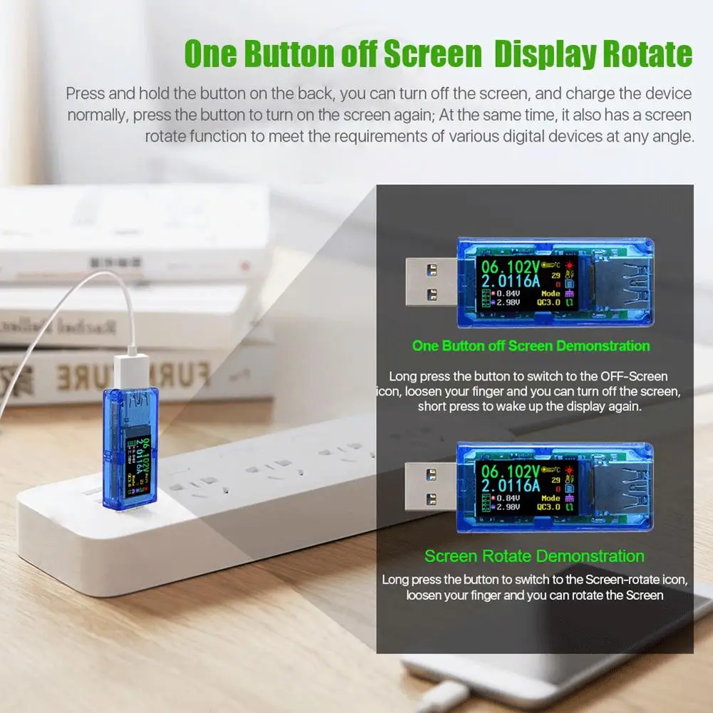 AT35 USB 3 0 цифровой HD цветной экран тестер для вольтметра напряжения тока