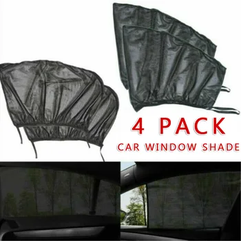 

4Pcs set Window Sunshade Car Side Sun Shade Cover Visor Mesh Shield Black