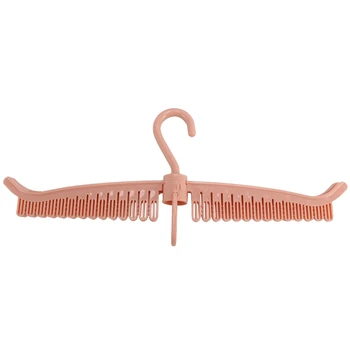 

360 Degree Rotation Plastic Racks Hangers Clothes Underwear Socks 52 Clips Drying Rack Home Clothes Tools Supplies Pink