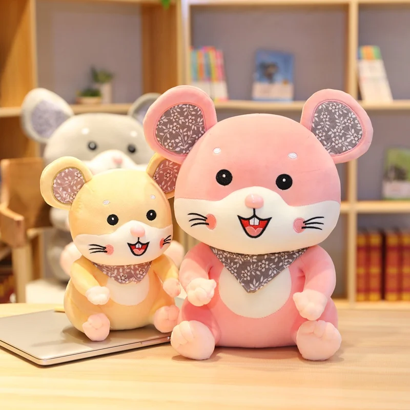28/38/58 см Kawaii улыбка Мышь плюшевая игрушка мягкие чучела с презентабельным видом: шарф с животными Мыши Крысы куклы для детей, платье для дня рождения для маленькой девочки подарки на Рождество