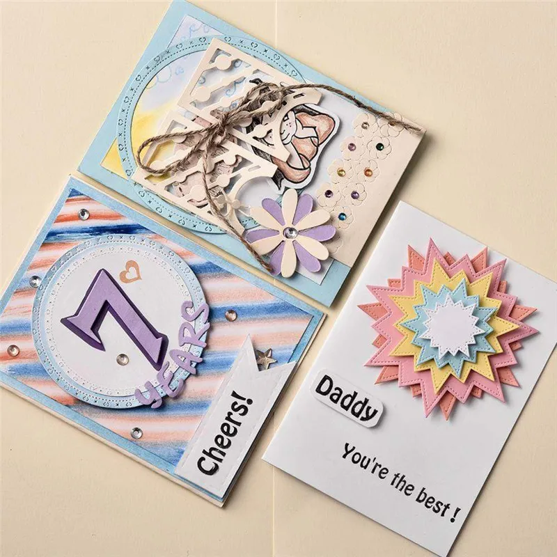 

YaMinSanNiO Number Cutting Dies Crafts Metal Die for Scrapbooking Card Album Embossing Die Cut New Template