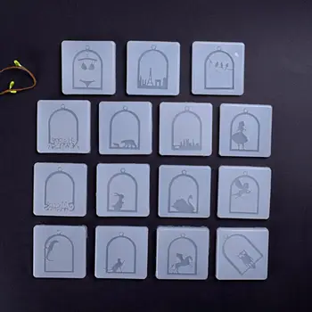 

Handmade Acrylic Frame Pendant Silicone Resin Molds Jewelry Making Tools