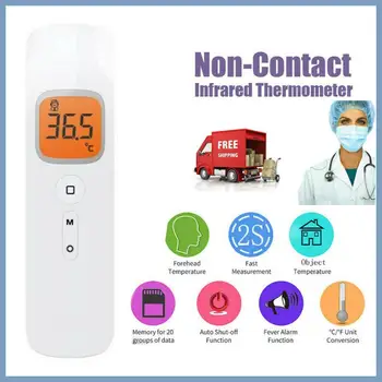 

Forehead Thermometer Meter Sound Alarm LCD Handheld Digital Thermometer Non-contact Infrared Thermometer Portable for Baby Kids