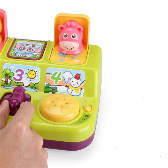 Moulty Interactive Pop Up Animals Toy with Music Animal Sound Activity Learning Toys for Ages 9-12-18 Months &1 Year Old Kids 2