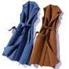 2021 New Wtyle Western Woolen Waistcoat Women Mid-Length Vest Waistcoat Autumn Winter Loose Spring And Autumn Jacket Femme L122 4