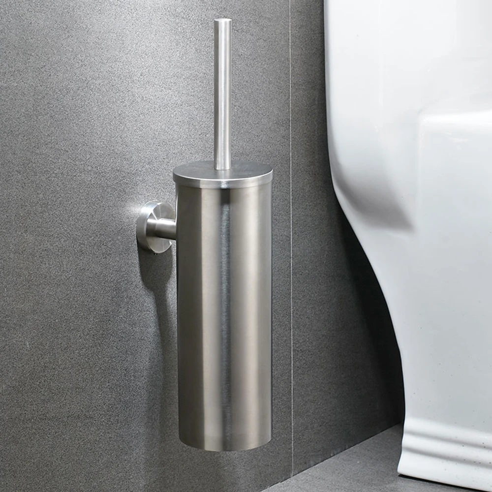 Toilet Brush Bathroom Wall Mounted Toilet Brush Holder Cleaning Tool Bathroom Accessorie Black Brushed Stainless Steel bathroom accessories toilet brush holder